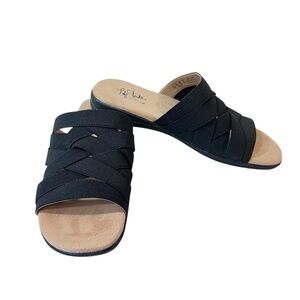 Life Stride SoftSystem Emilia Sandals Slides Black Womens New